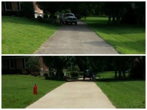 Alamo driveway before after