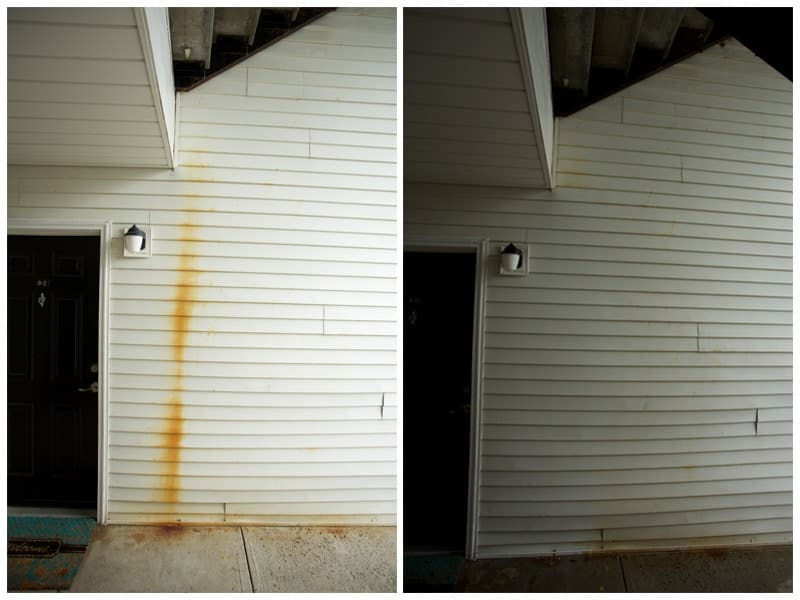 rust siding before and after