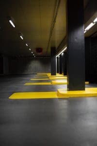 clean parking garage